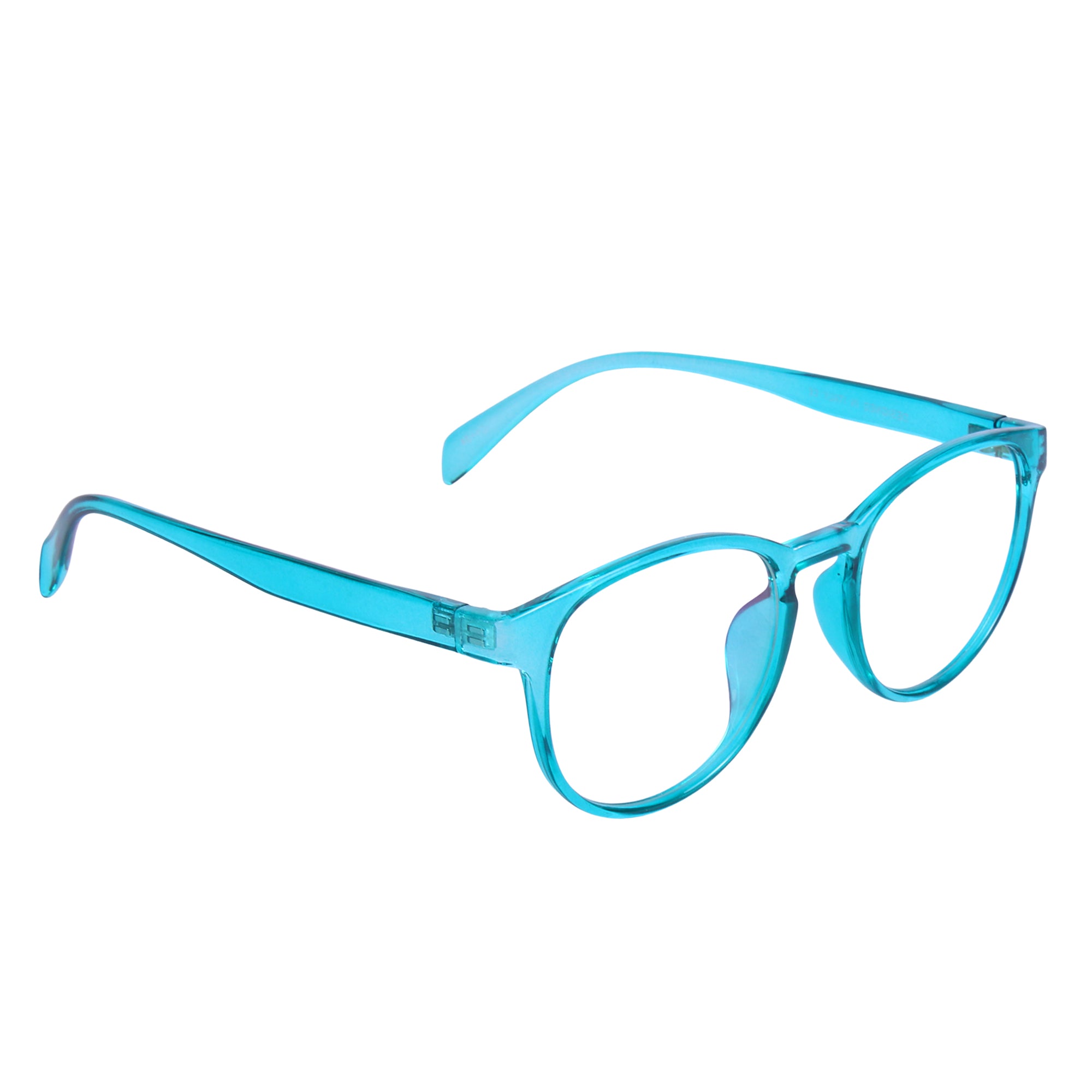 Green & Transparent Round Eyeglasses - L6006 C1-23