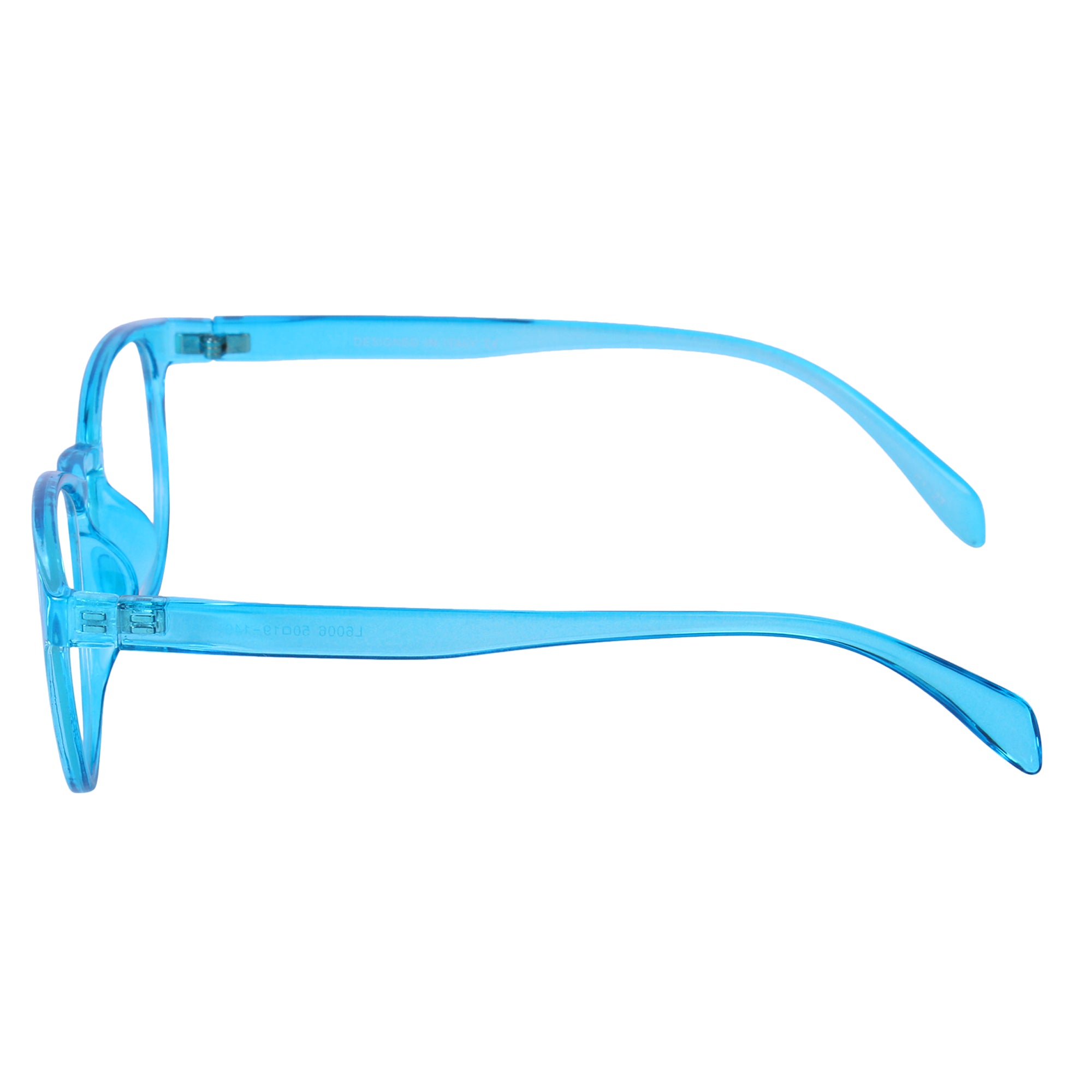 Green Transparent Round Eyeglasses - L6006 C1-24