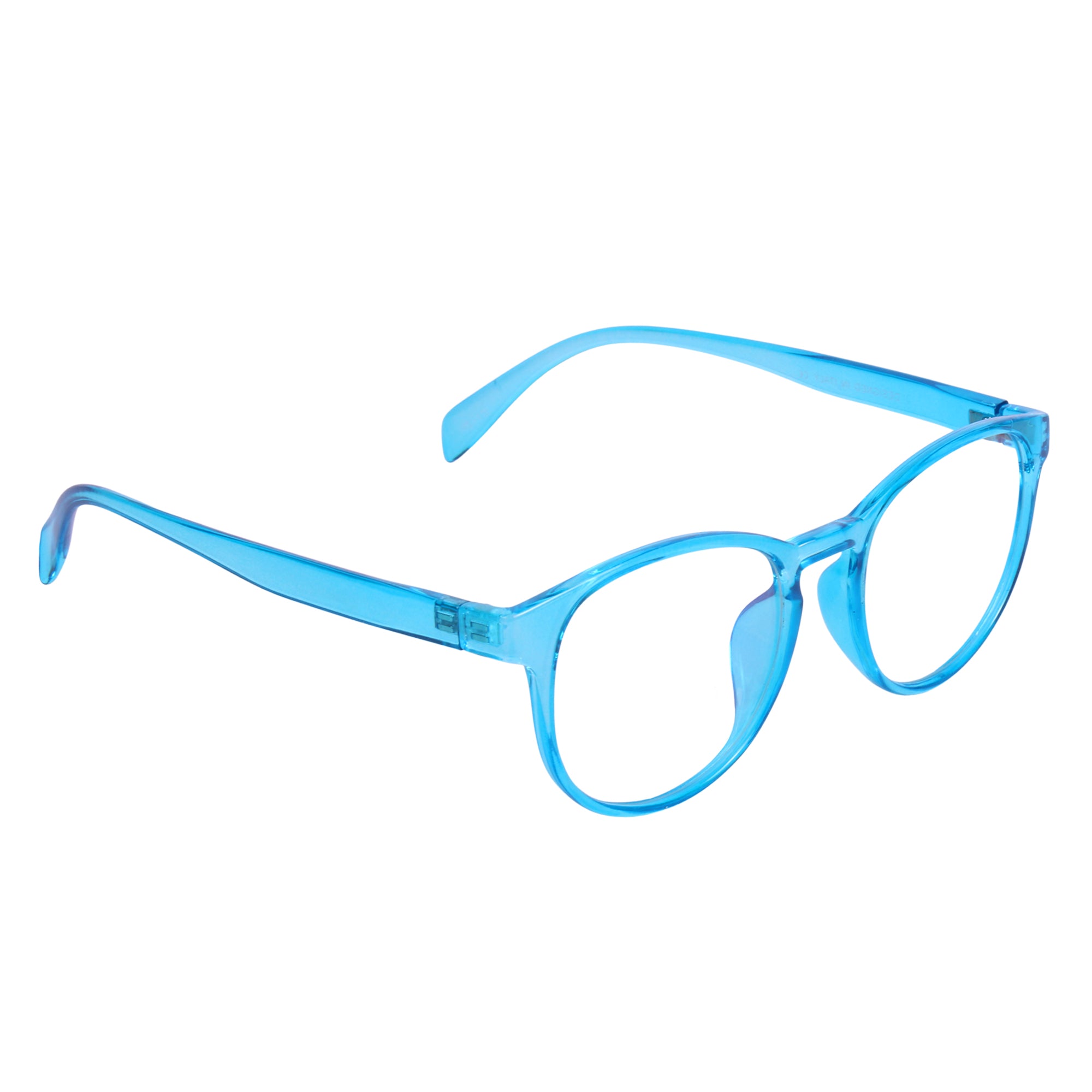 Green Transparent Round Eyeglasses - L6006 C1-24