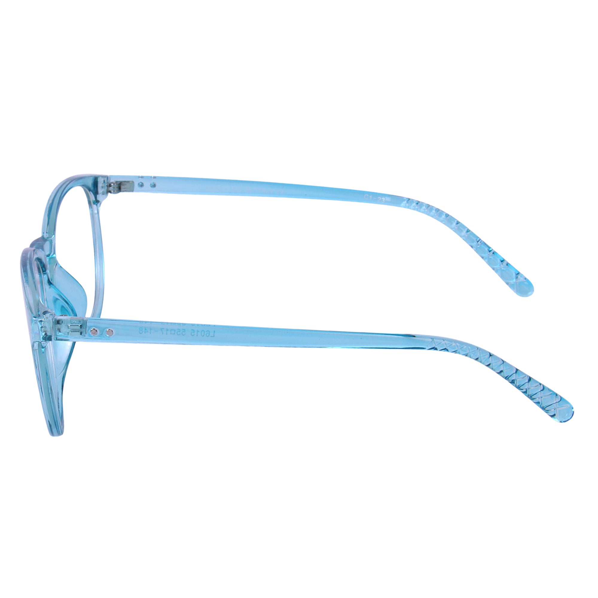 Blue Transparent Round Eyeglasses - L6015 C1-23