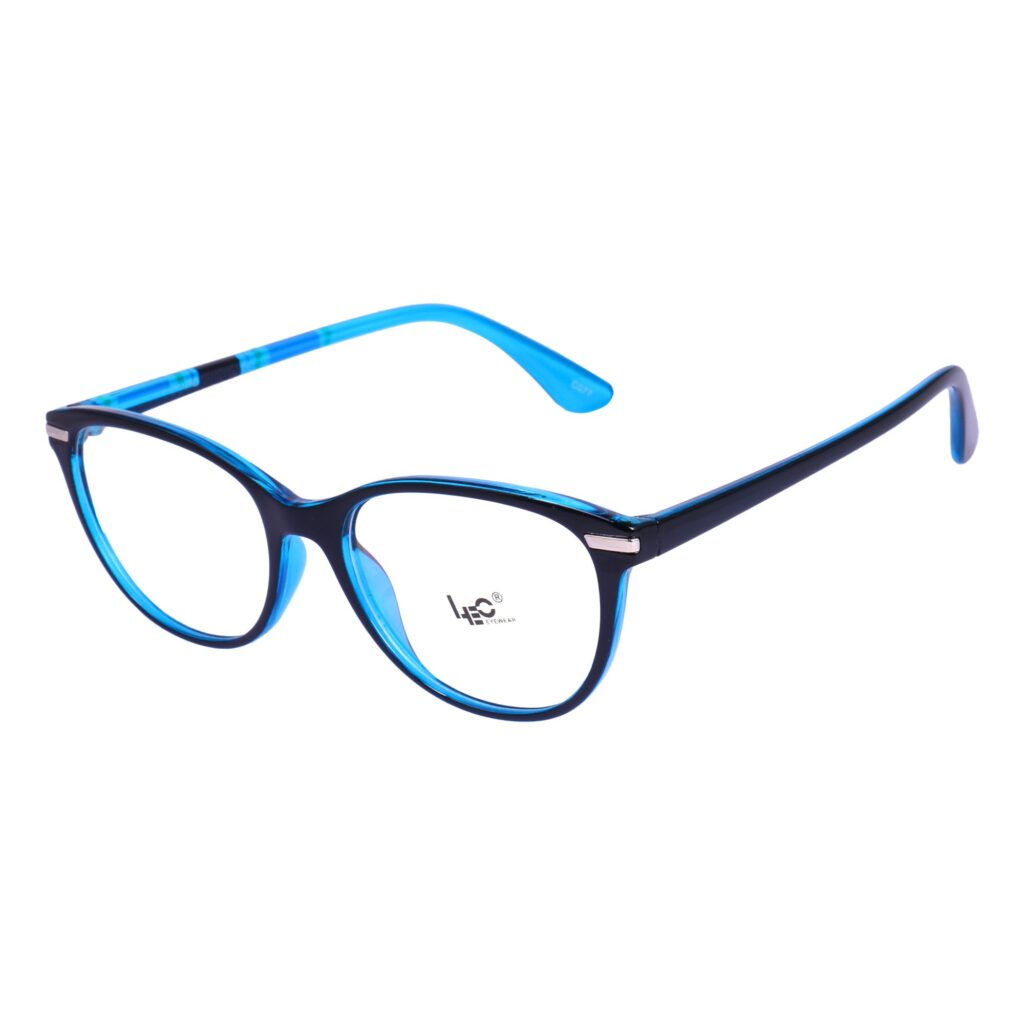 Blue Cateye Rimmed Eyeglasses - L2116 C077