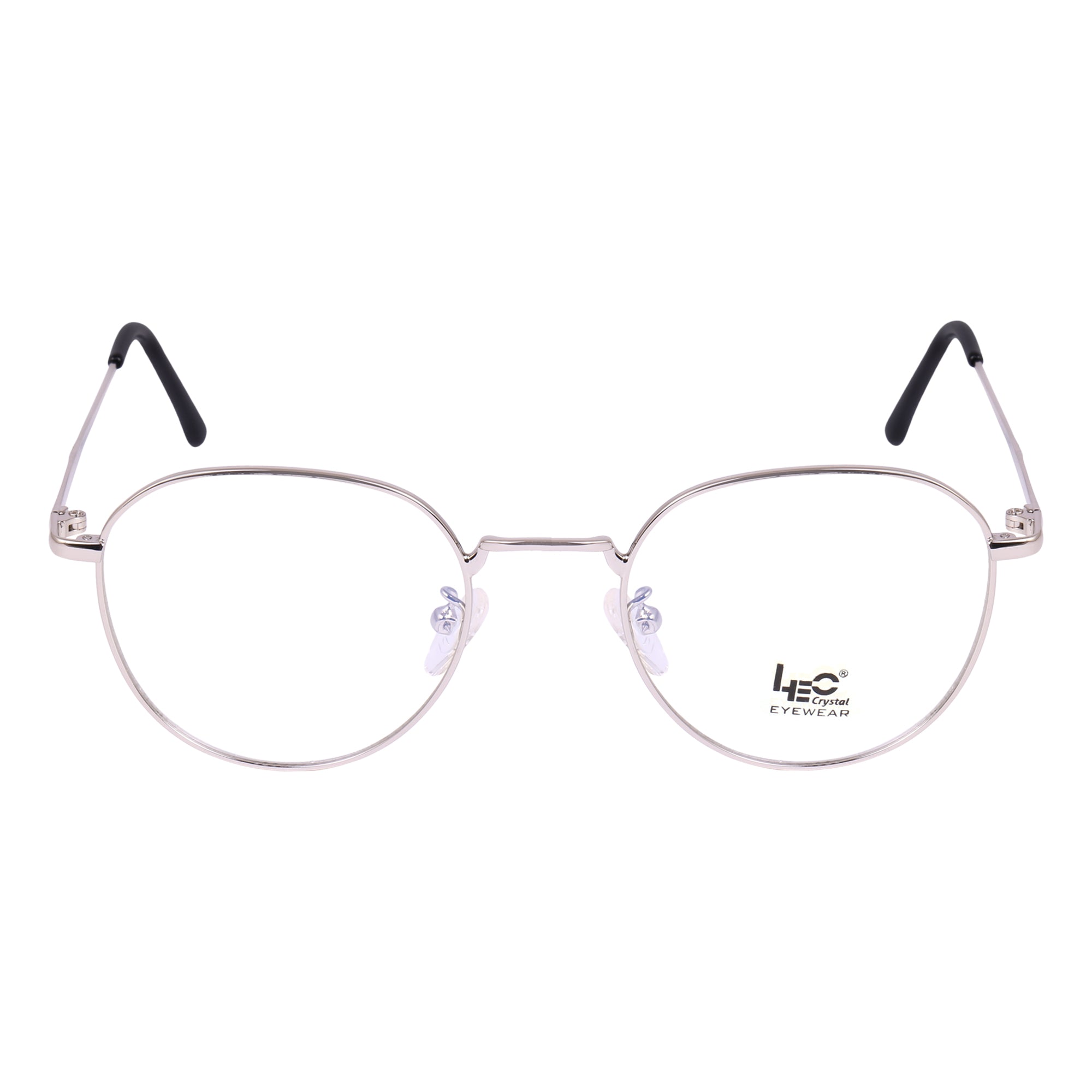 Silver Round Metal Eyeglasses - L3142