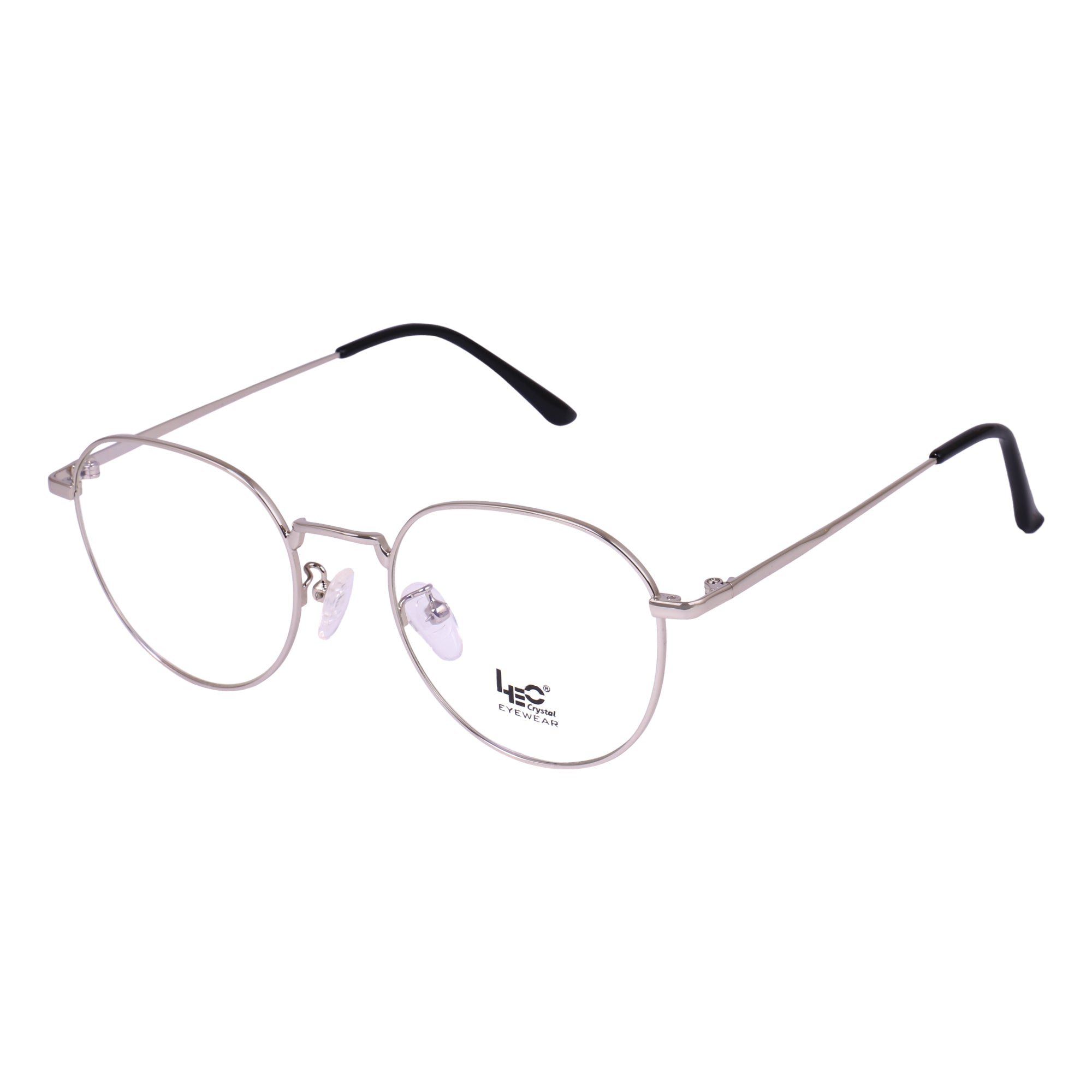 Silver Round Metal Eyeglasses - L3142