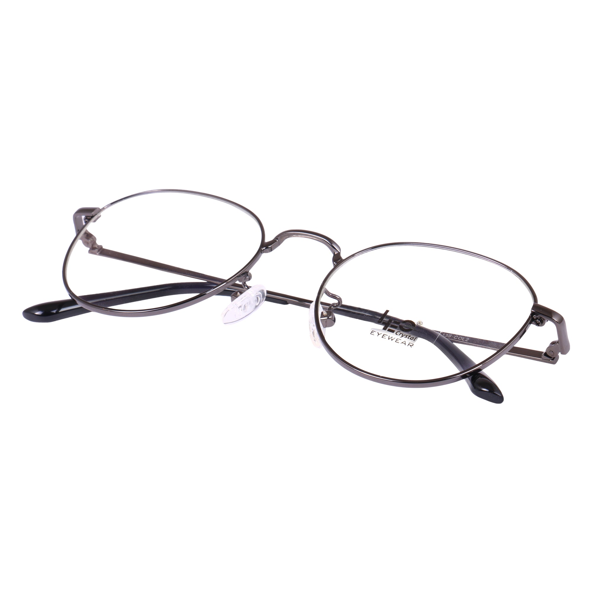 Grey Round Metal Eyeglasses - L3142