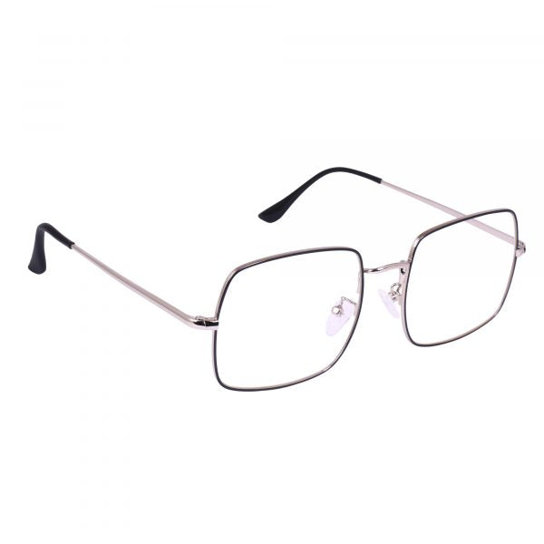 Black & Gold Square Metal Eyeglasses - L3199