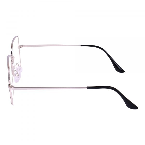 Silver Square Metal Eyeglasses - L3199