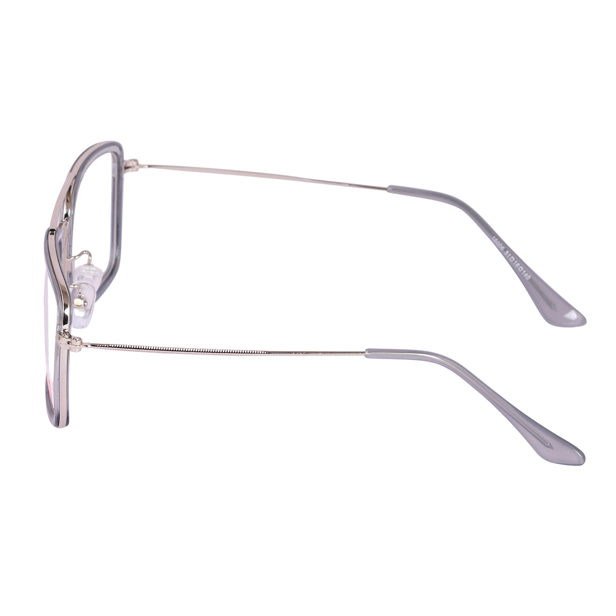 GUN SILVER Square Rimmed Eyeglasses - L16006