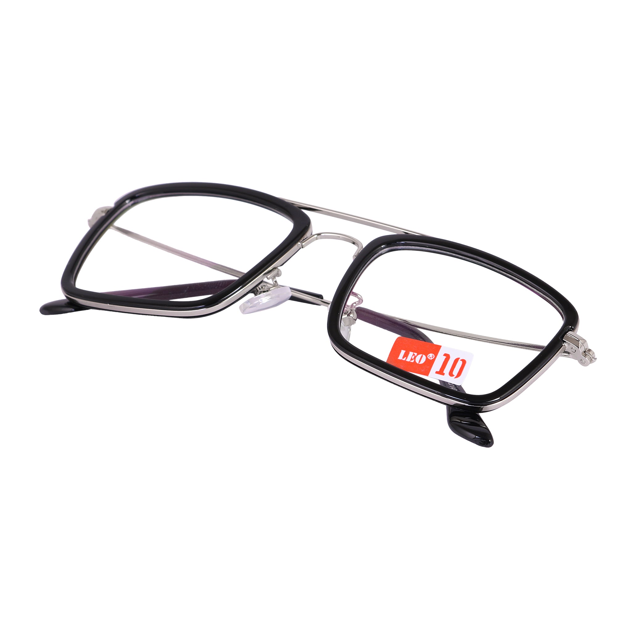 BLACK SILVER Square Rimmed Eyeglasses -L16006