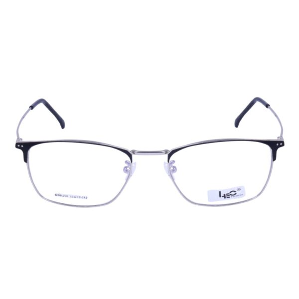 Silver & Black Half Rimmed Square Eyeglasses - G-90-250-C6