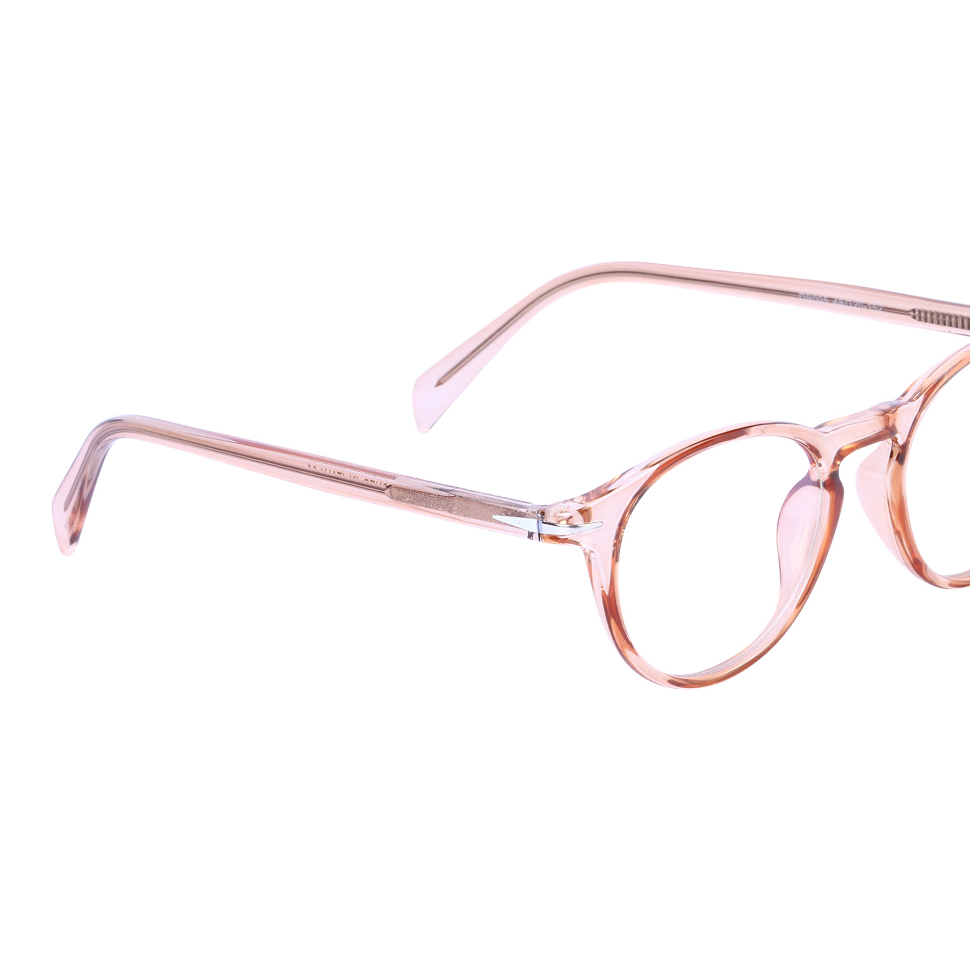 LEO's Round Transparent Brown Eyeglasses- LDB005