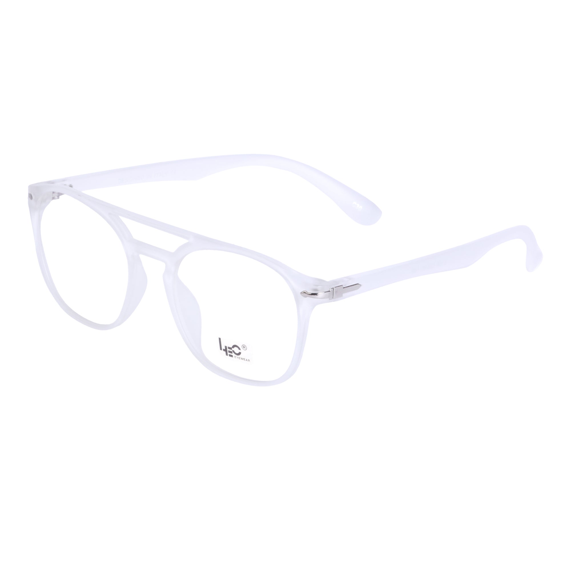 Matte & Transparent Hexagon Rimmed Eyeglasses - L105-C30