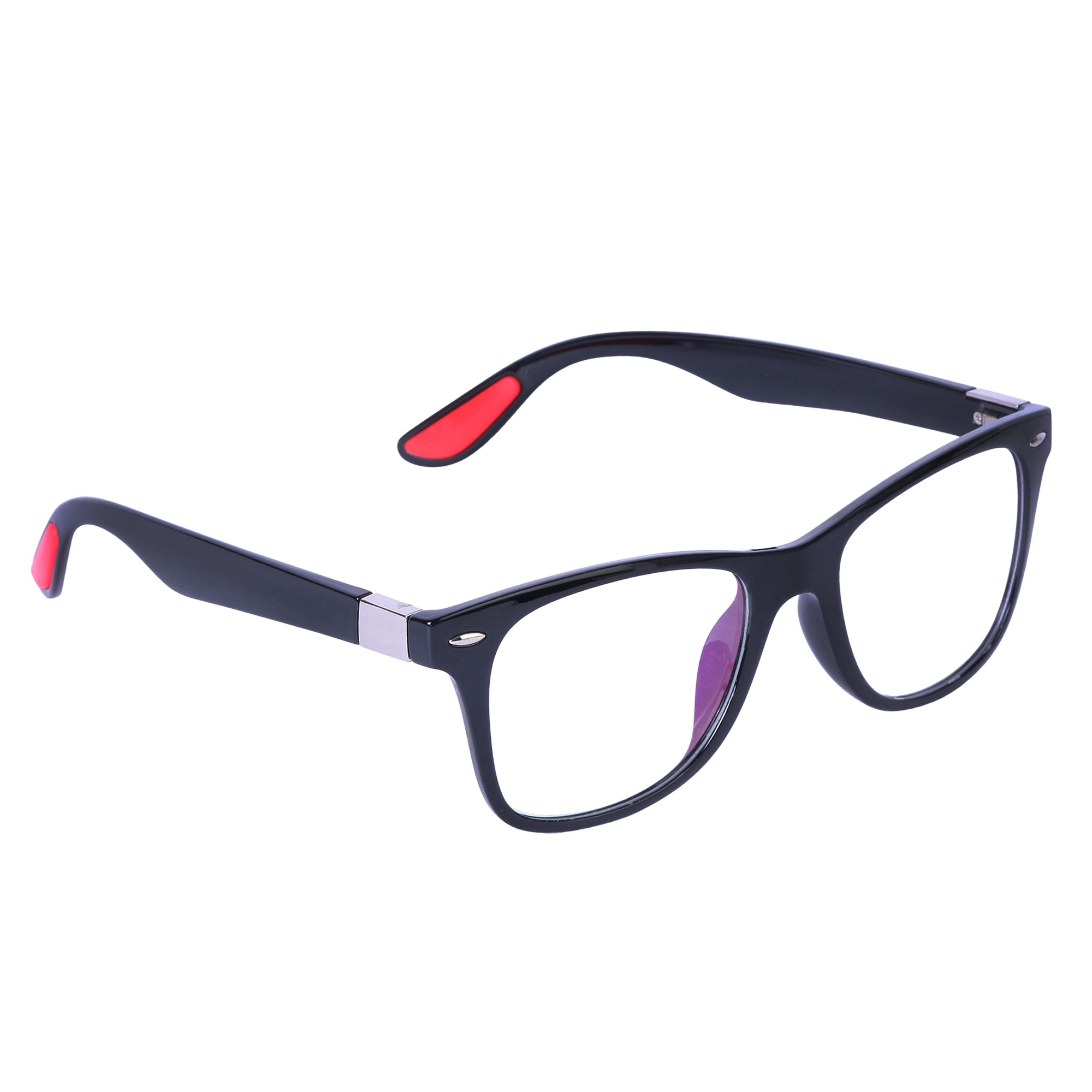 Black & Red Wayfarer Rimmed Eyeglasses - L121-C2