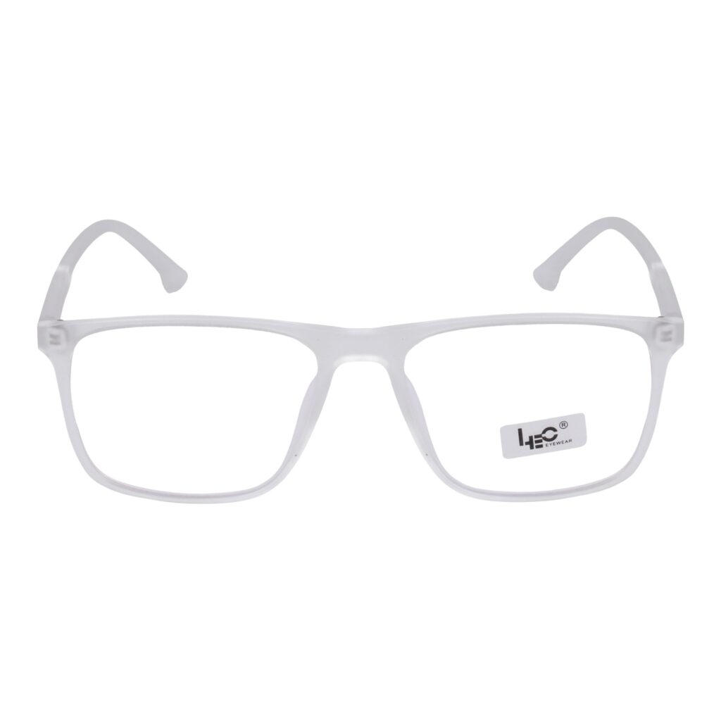 Matte Transparent Square Rimmed Eyeglasses - L120 C30