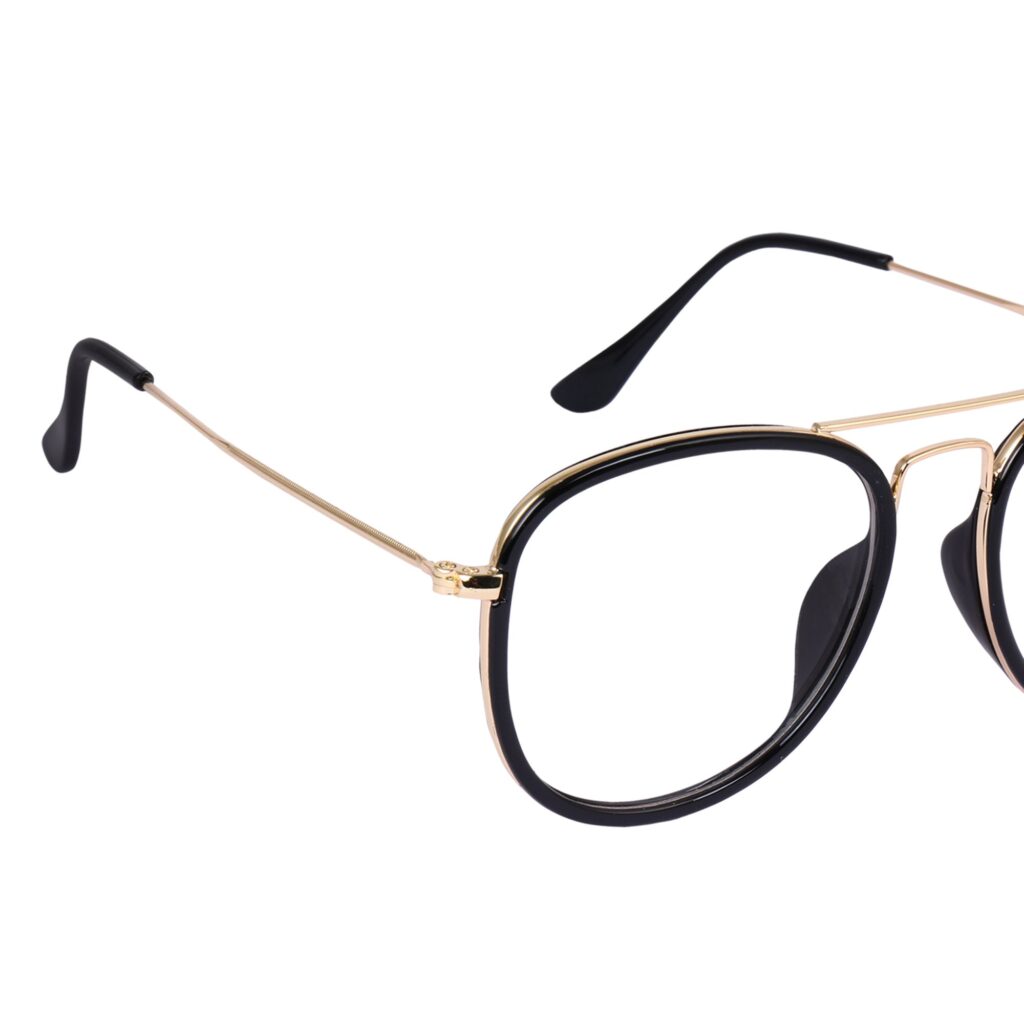 Gold & Black Aviator Metal Eyeglasses - CF751