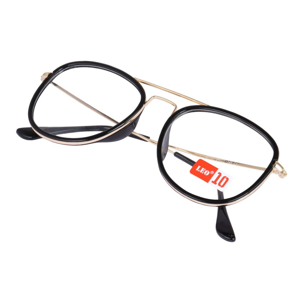 Gold & Black Aviator Metal Eyeglasses - CF751