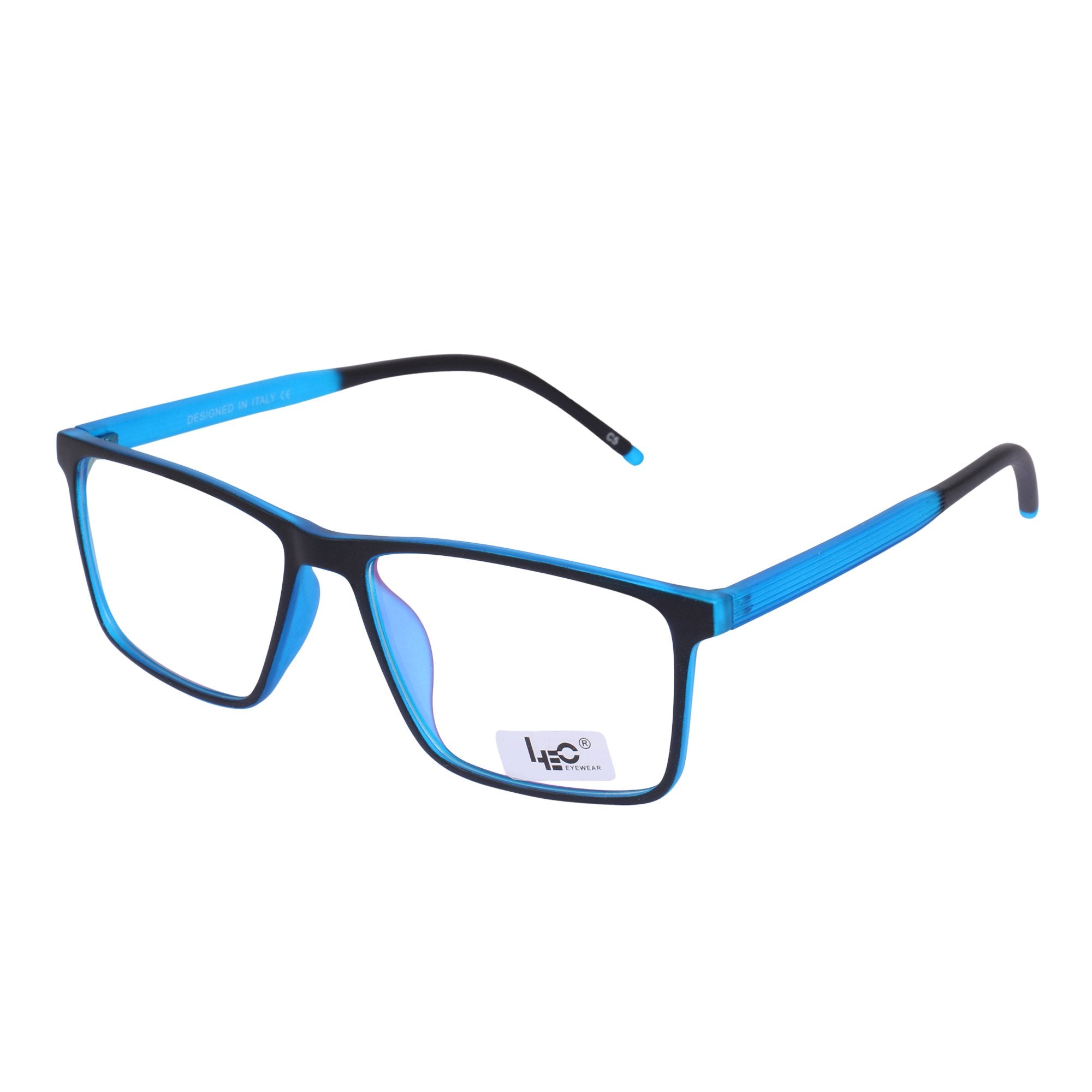 Matte Blue Square Rimmed Eyeglasses - L118