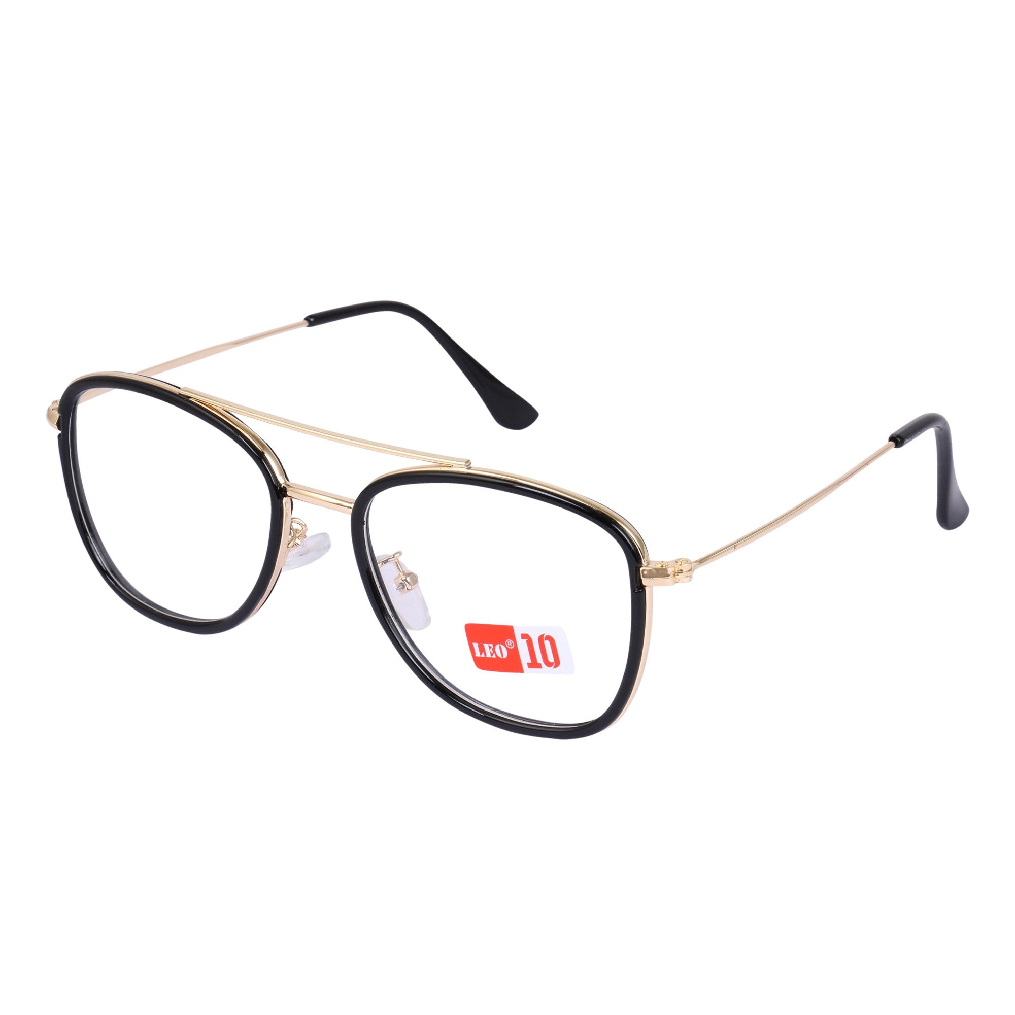 Gold Square Metal Eyeglasses - L98027