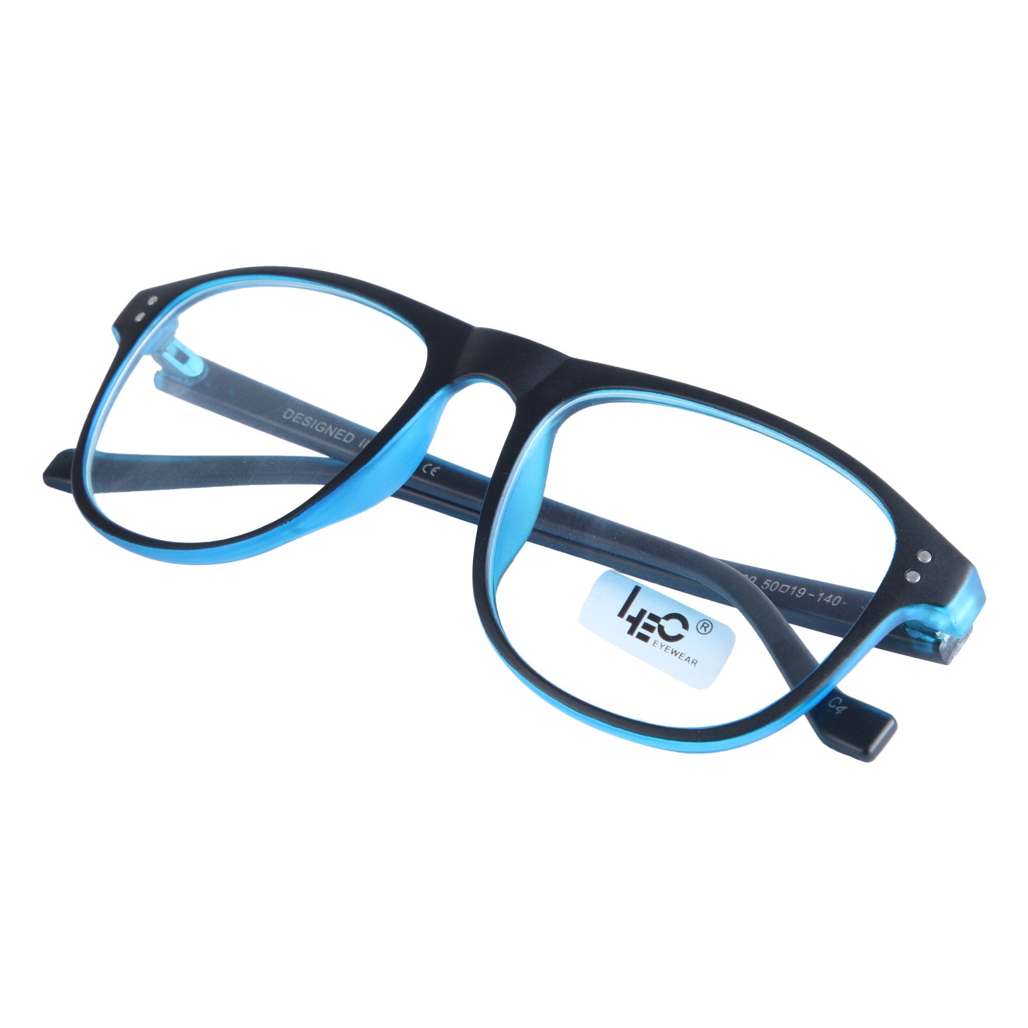Black & Blue Square Reading Eyeglasses – L109 C4